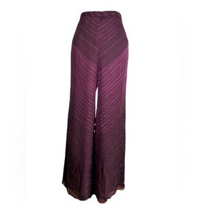 90’s Heidi Weisel silk high waisted wide leg pants